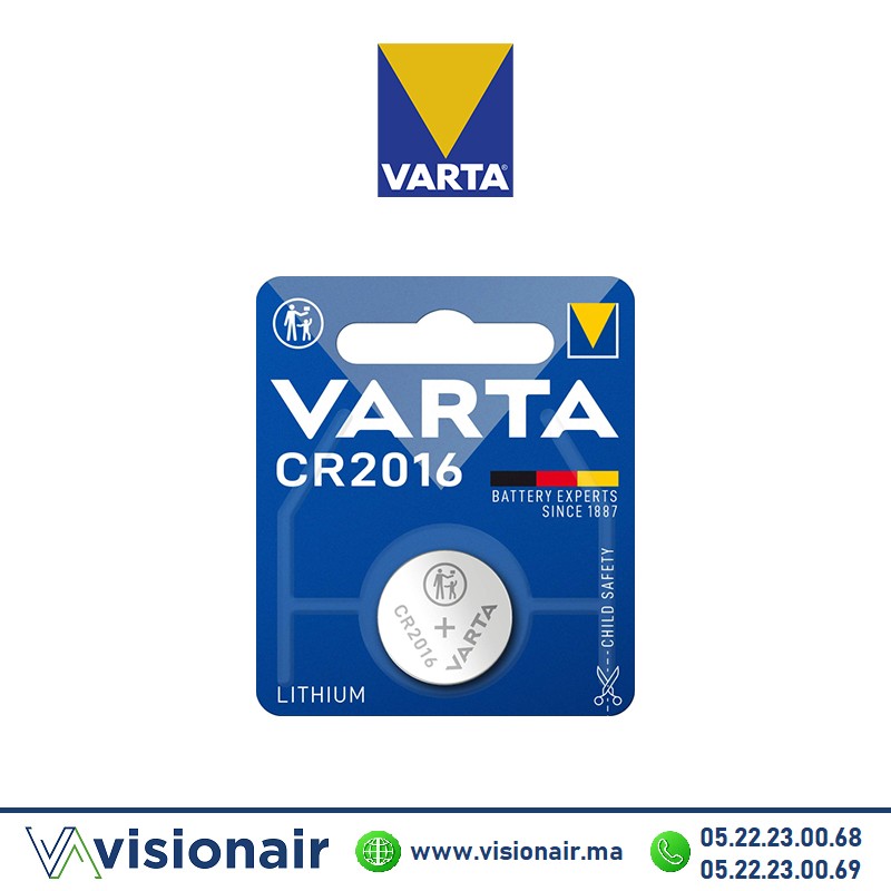 [VCR2016] Pile bouton VARTA CR2016 3V lithium