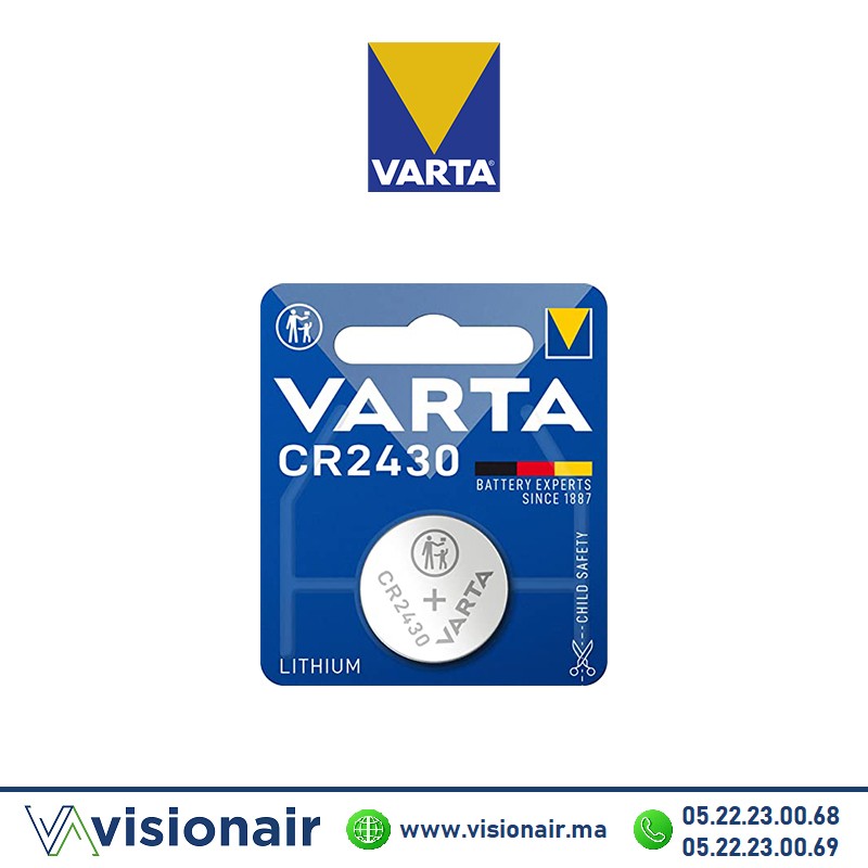 [VCR2430] Pile bouton VARTA CR2430 3V lithium