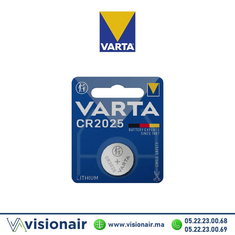 [VCR2025] Pile bouton VARTA CR2025 3V lithium VCR2025