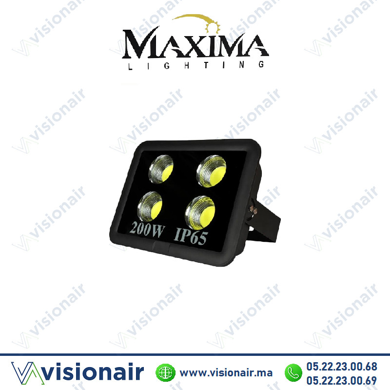 [MAXIMAPRJ200W] Projecteur LED MAXIMA Lighting 200W 6000°K IP65