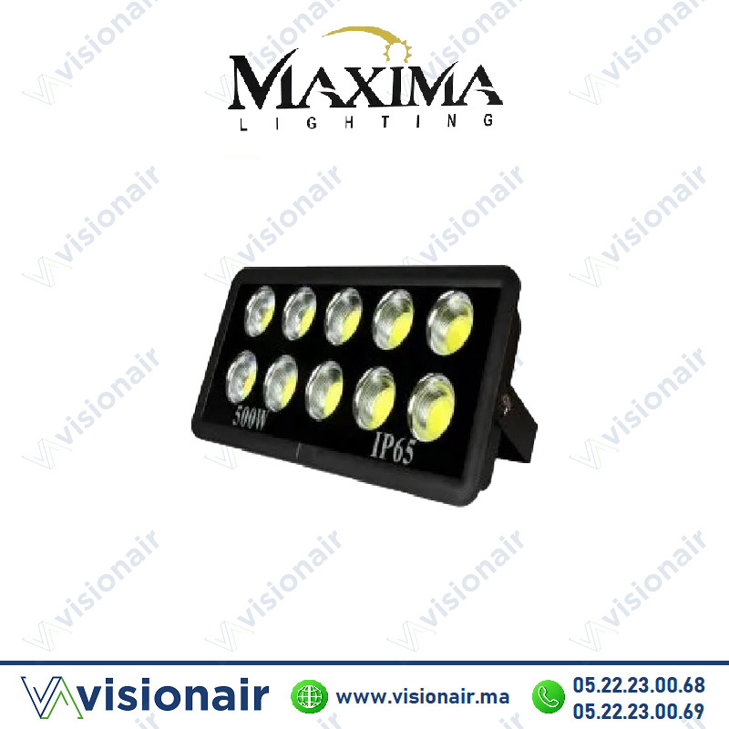 [MAXIMAPRJ500W] Projecteur LED MAXIMA Lighting 500W 6000°K IP65