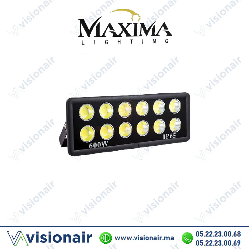 [MAXIMAPRJ600W] Projecteur LED MAXIMA Lighting 600W 6000°K IP65