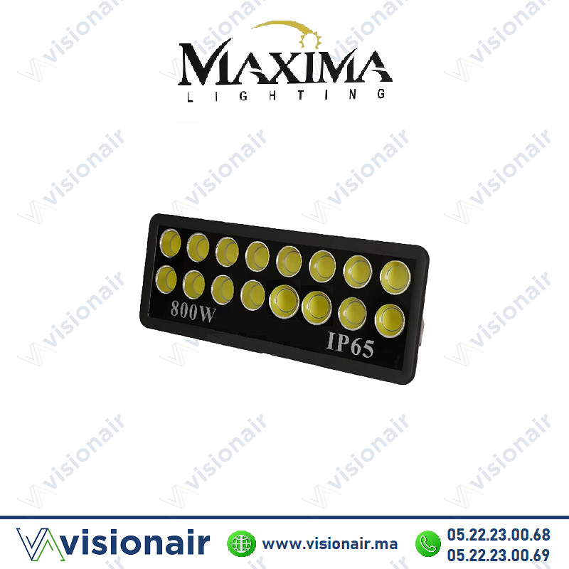[MAXIMAPRJ800W] Projecteur LED MAXIMA Lighting 800W 6000°K IP65