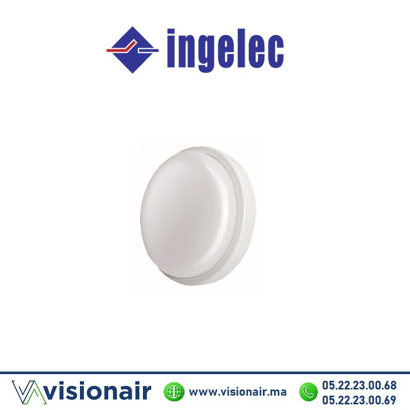 [ING7503/18AB] Hublot LED INGELEC rond 18W 6500°K IP54 7503/18AB