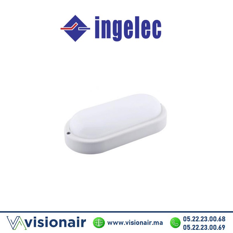 [ING7505/18B] Hublot LED INGELEC ovale 18W 6500°K IP54 7505/18B