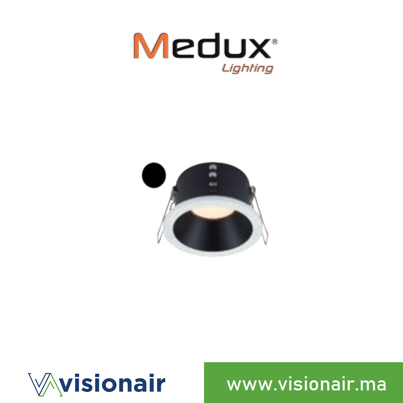 [MEDMX6261W/B] Cadre de spot étanche aluminium MEDUX IP65 blanc/noir MEDMX6261W/B