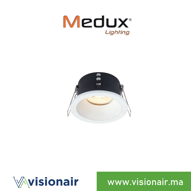 [MEDMX6261W] Cadre de spot étanche aluminium MEDUX IP65 blanc MEDMX6261W