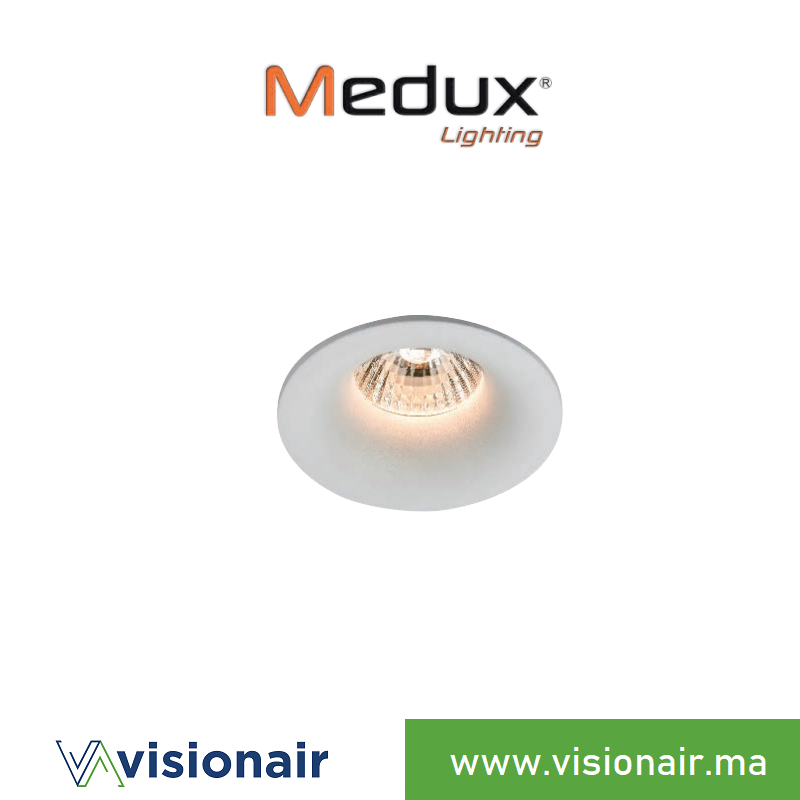 [MEDMX6901W] Cadre de spot étanche aluminium MEDUX IP65 blanc MEDMX6901W