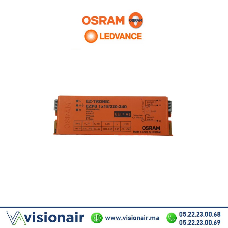[EZP8118] Ballast électronique 1x18W Osram EZ-TRONIC EZP8