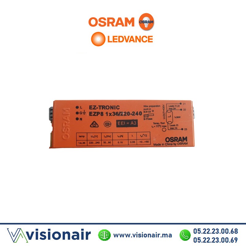 [EZP8136] Ballast électronique 1x36W Osram EZ-TRONIC EZP8
