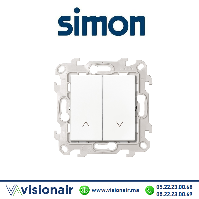 [2410331-030] Poussoir volets roulants SIMON 24 blanc 2410331-030
