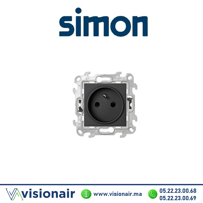 [2410458-038] Prise 2P+T SIMON 24 graphite 2410458-038