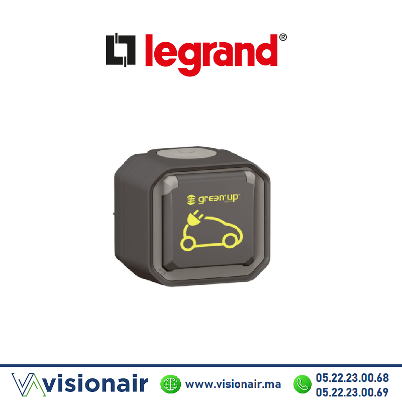 [LEG069785L] Prise de recharge pour VE Legrand Plexo Green'up Access IP55 anthracite 069785L