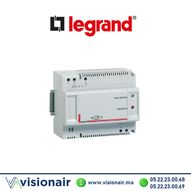 [LEG078280] Alimentation LEGRAND 24V 2A 48W pour afficheur 078280