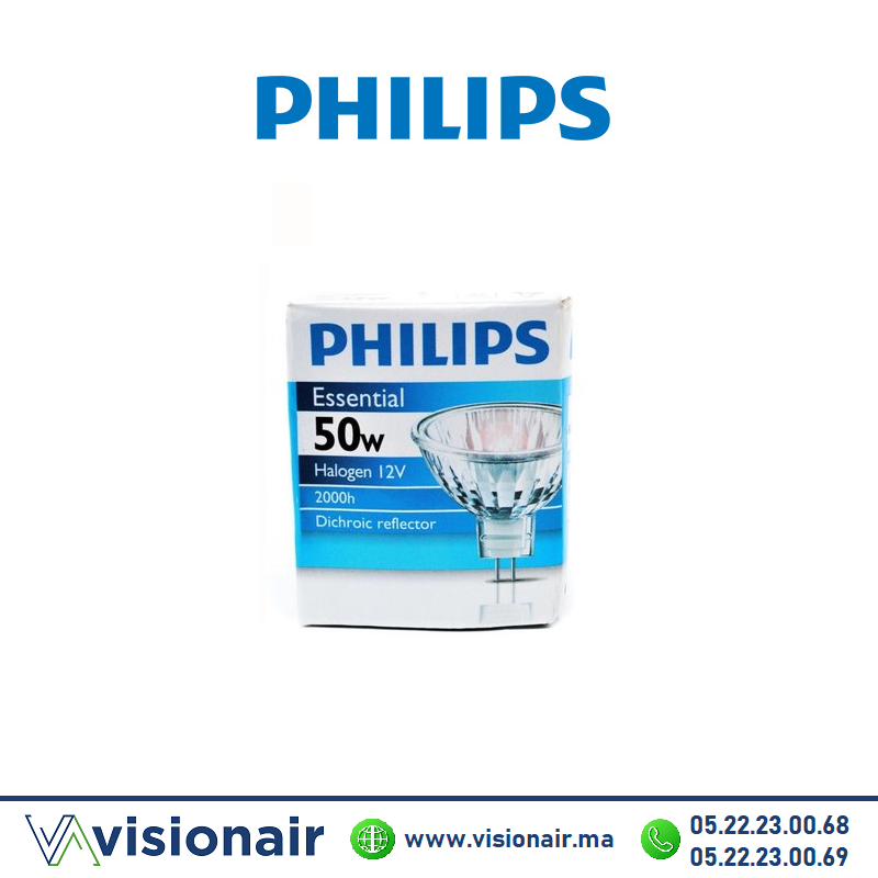 [PHILESS12V50W] Lampe PHILIPS Essential MR16 50W GU5.3 12V 36D