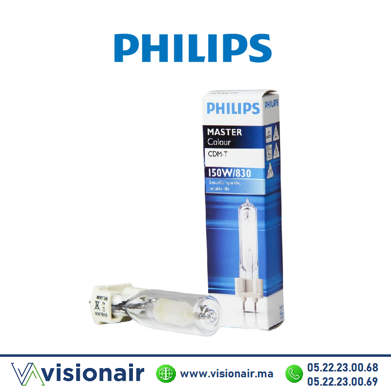 [PHILCDM-T150W830] Lampe à décharge G12 PHILIPS MASTERColour  CDM-T 150W/830