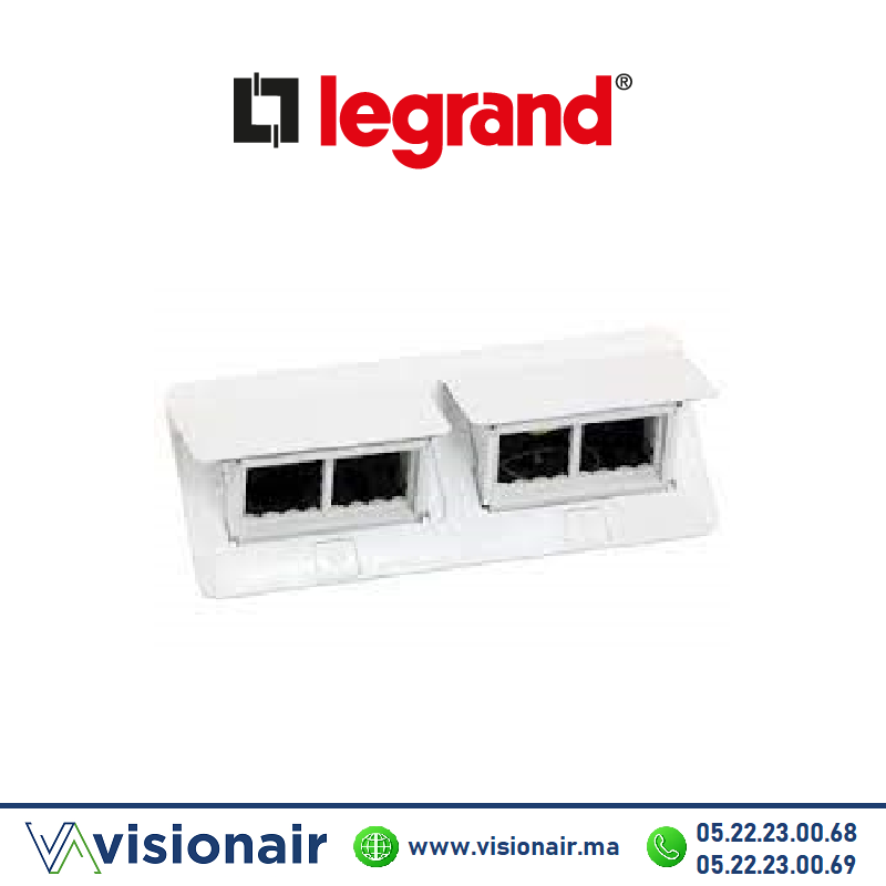 [LEG054033] POP UP LEGRAND 8 modules blanc brillant (vide) 054033