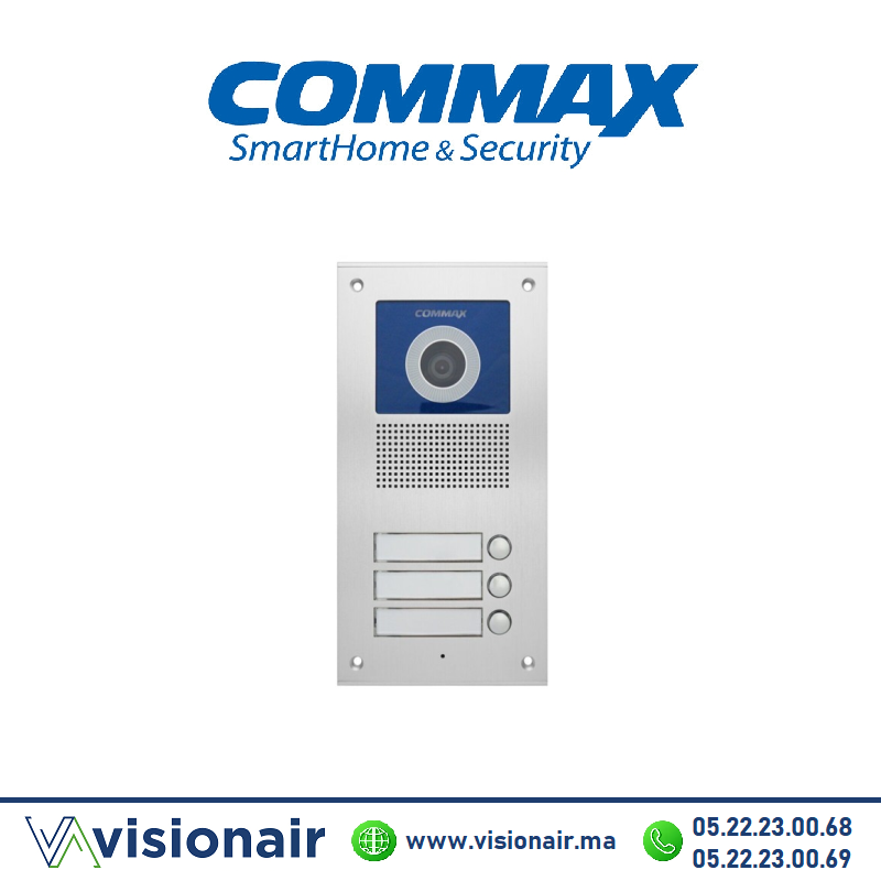 [DRC-3UC] Platine de rue vidéophone COMMAX 3 postes DRC-3UC