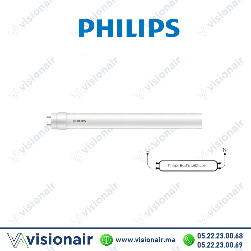 [PHILECOFITDE16W65K] Tube LED T8 Philips Ecofit DE 16w 120cm 6500°K