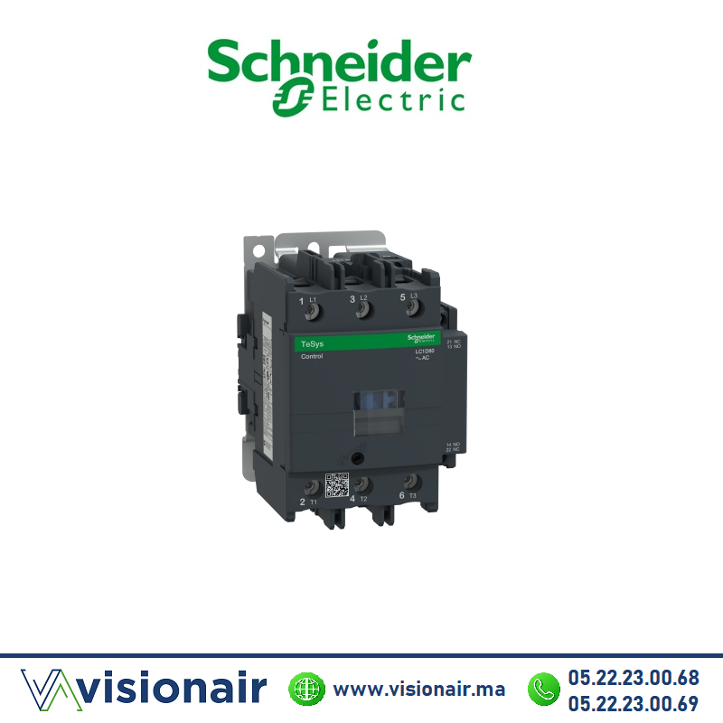 [LC1D115M7] Contacteur SCHNEIDER 115A 3P AC3 440V bobine 220Vca LC1D115M7
