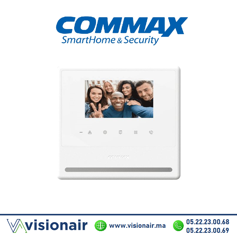 [CDV-43Y] Moniteur vidéophone COMMAX écran LCD 4,3" blanc CDV-43Y