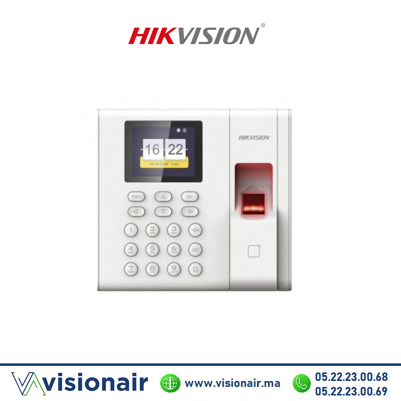 [HIKVDS-K1T8003MF] Pointeuse contrôle d'accès HIKVISION DS-K1T8003MF
