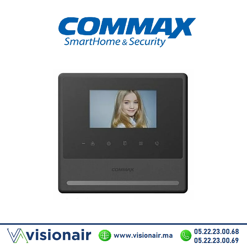 [CDV-43YN] Moniteur vidéophone COMMAX écran LCD 4,3" noir CDV-43YN