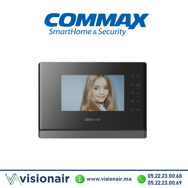 [CDV-70YN] Moniteur vidéophone COMMAX écran LCD 7" noir CDV-70YN