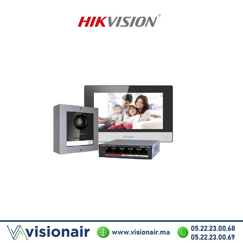 [DS-KIS602] KIT vidéophone IP HIKVISION avec switch POE DS-KIS602 DS-KD8003-IME1/DS-KH6320-WTE1