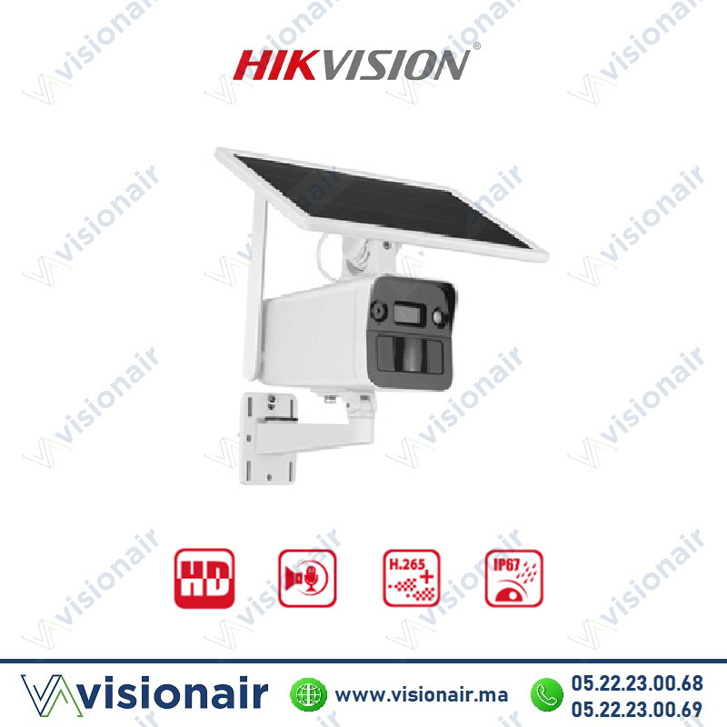 [DS-2XS2T41G1-ID/4G] Caméra solaire HIKVISION 4MP 4G DS-2XS2T41G1-ID/4G