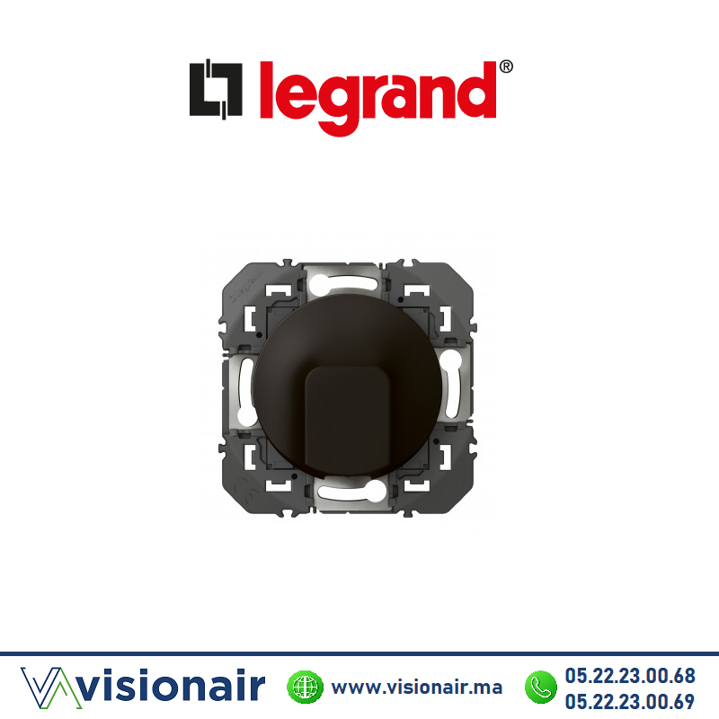 [LEG600525] Sortie de câble Legrand Dooxie Noir mat 600525