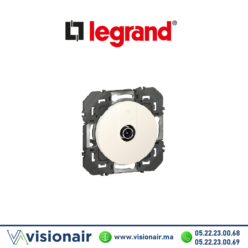 [LEG600351] Prise TV simple blindée Legrand Dooxie blanc 600351