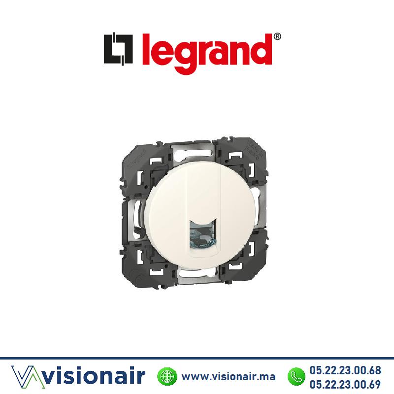 [LEG600376] Prise blindée RJ45 CAT6 FTP Legrand Dooxie blanc 600376