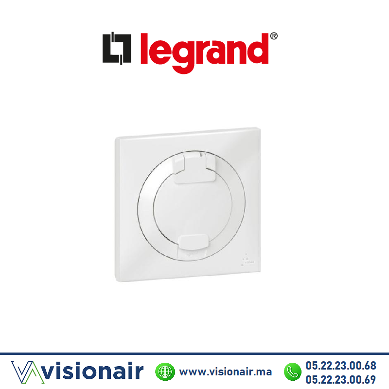 [LEG600344] Prise 2P+T IP44 Legrand Dooxie blanc 600344