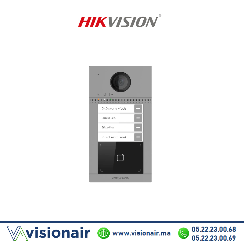 [DS-KV8413-WME1(C)] Platine de rue vidéophone IP HIKVISION DS-KV8413-WME1(C)