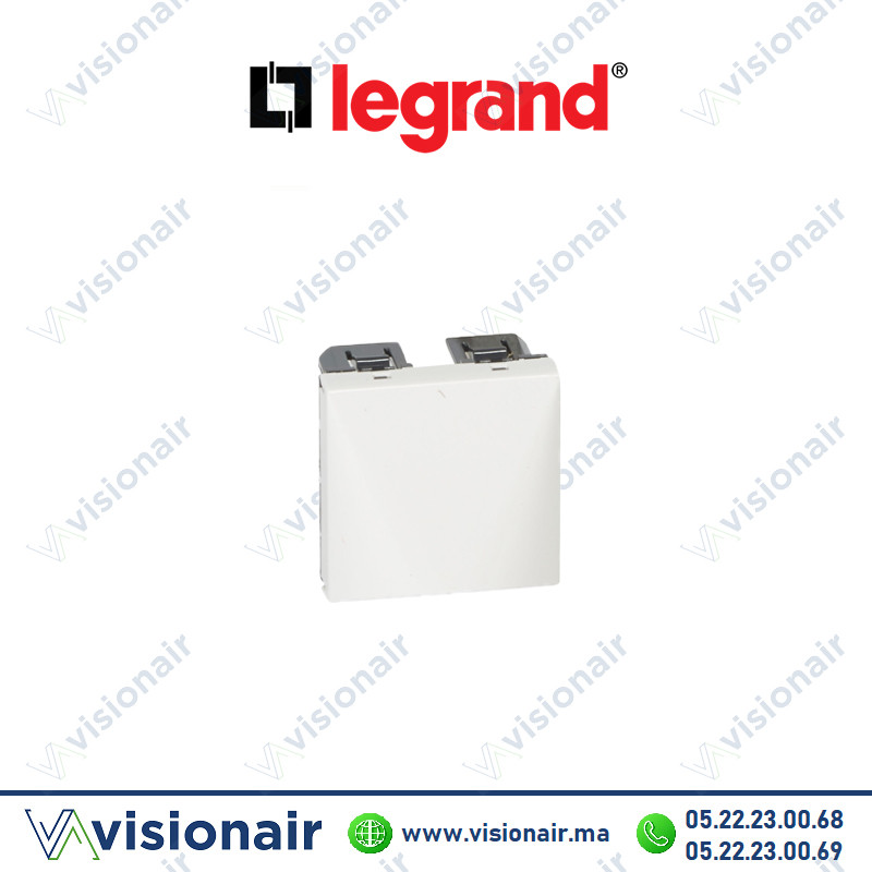 [LEG277550L] Sortie de câble 2M Legrand Mosaic Blanc 277550L