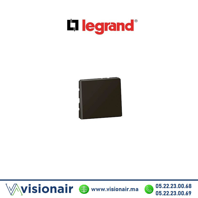 [LEG079140L] Poussoir 2M noir mat Mosaic Legrand 079140L