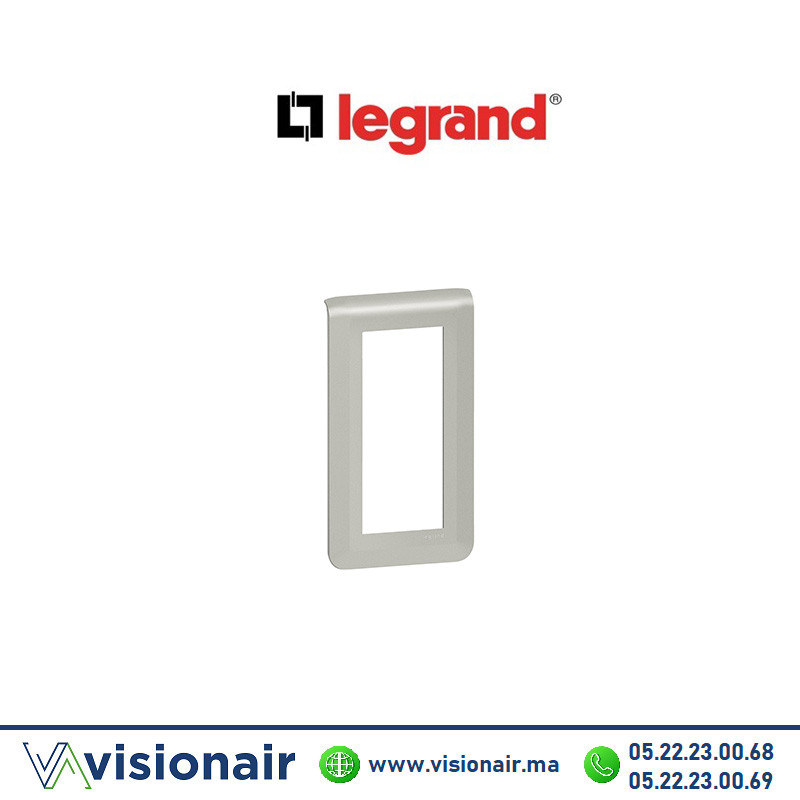 [LEG079325L] Plaque vertical 5 modules Legrand Mosaic Aluminium 079325L