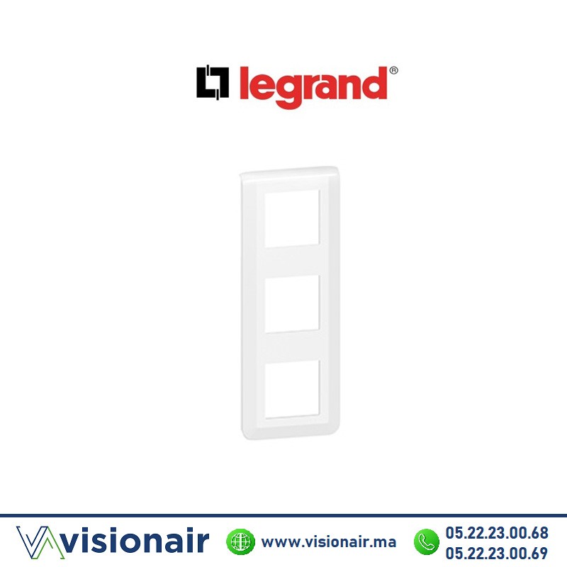 [LEG078823L] Plaque vertical 3x2 modules Legrand Mosaic Blanc 078823L