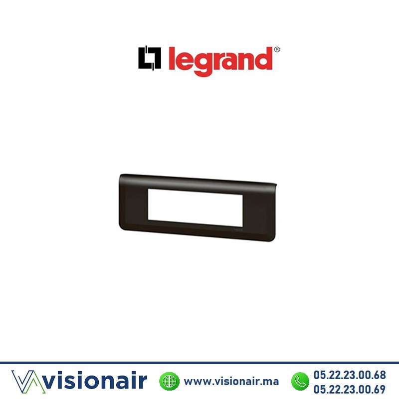 [LEG079010L] Plaque Mosaic Legrand 10M hor noir mat 079010L