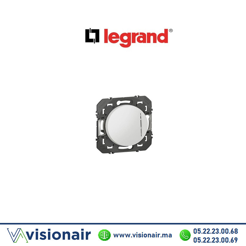 [LEG600016] Poussoir lumineux Dooxie Legrand Blanc 600016