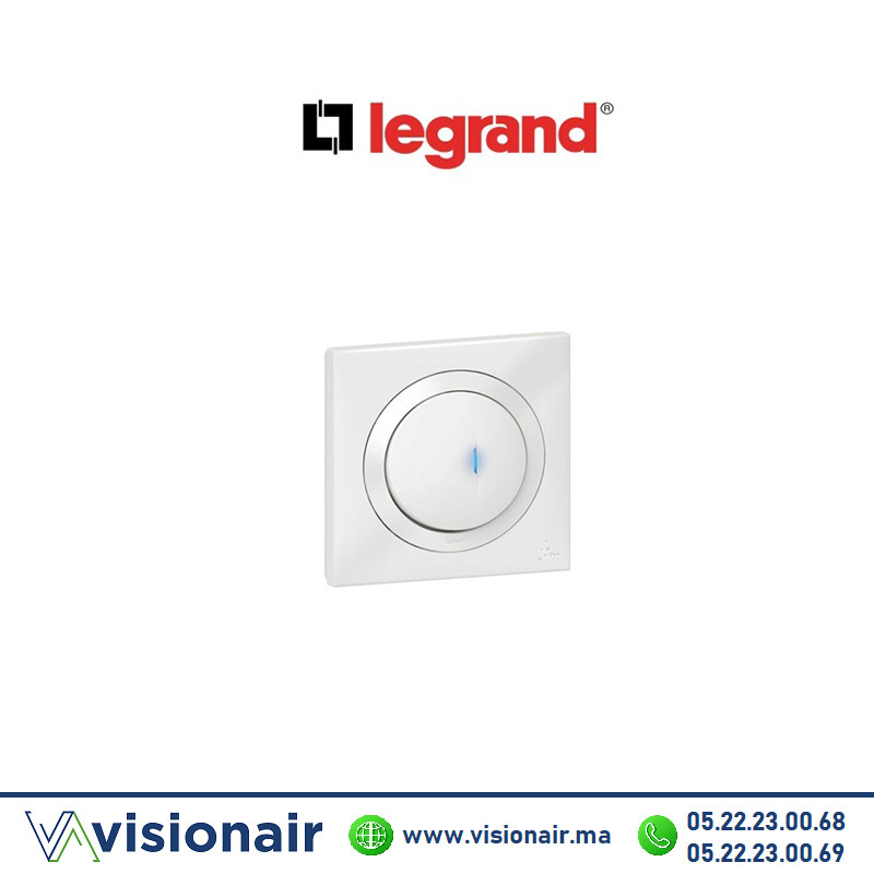 [LEG600014] Poussoir lumineux Dooxie Legrand IP44 Blanc 600014