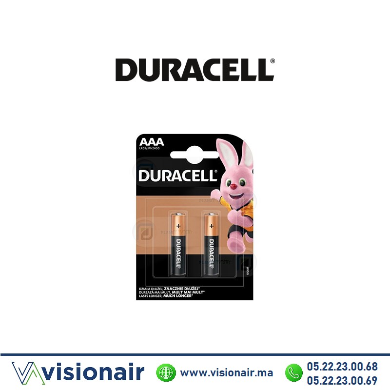 [DRPLUSAAA2] Pile Duracell Plus POWER 2 Piles AAA2 LR03 1,5V Alcaline