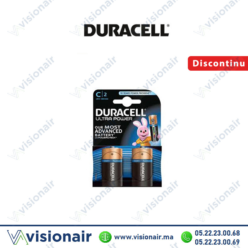 [D2PLUSPOWERC2] Pile  Duracell Ultra Power 2 Piles C2 LR14 Alcalines