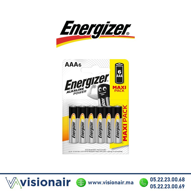 [EALKALINEPAAA6] Pile Energizer Power 6 Pile AAA6 LR03 1,5V alcaline