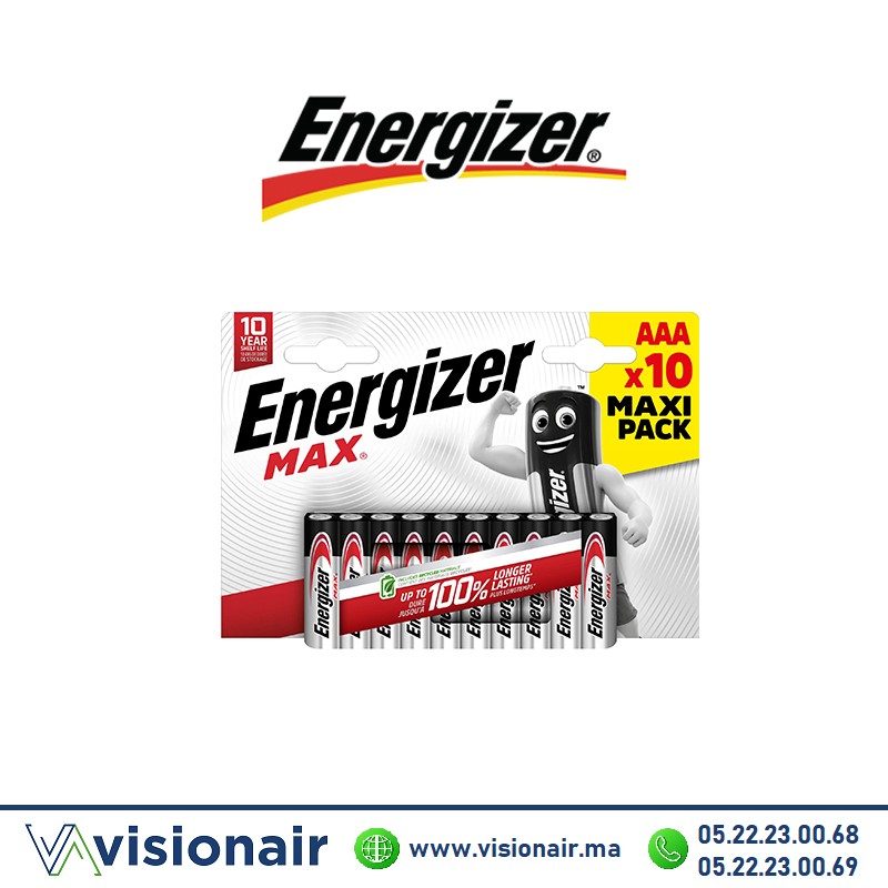 [EALKALINEPAAA10] Pile Energizer MAX 10 Piles AAA10 LR03 1,5V alcaline