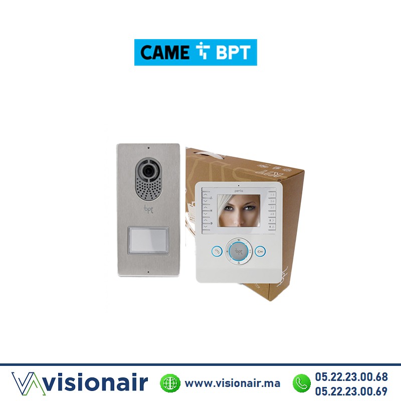 [BPTPERLA1PB] KIT vidéophone BPT Lithos + 1 moniteur Perla blanc