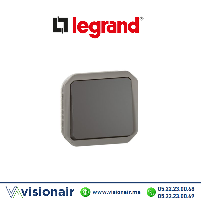 [LEG069801L] Va & vient étanche Legrand Plexo anthracite 069801L