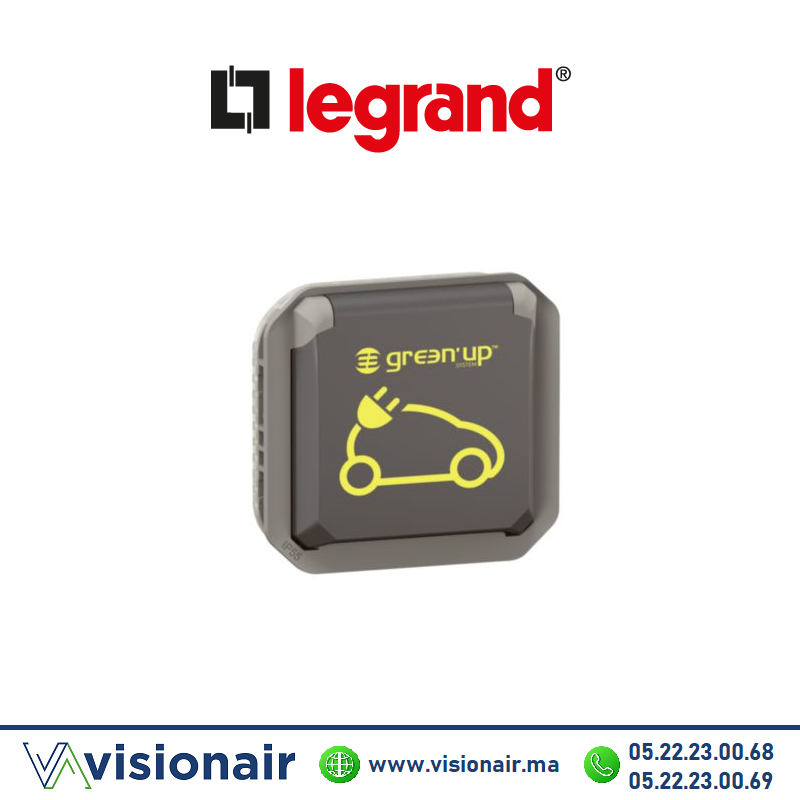 [LEG069885L] Prise de recharge pour véhicule électrique Green'up Access Legrand Plexo anthracite 069885L