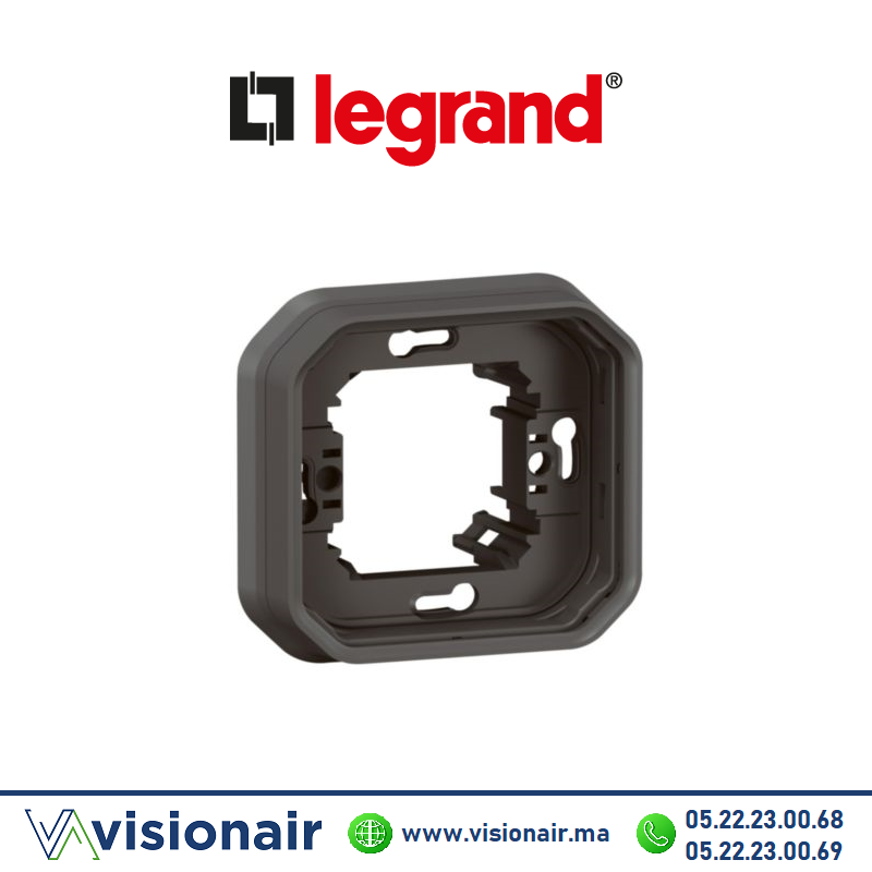 [LEG069606L] Support encastré 1 poste Legrand Plexo anthracite 069606L